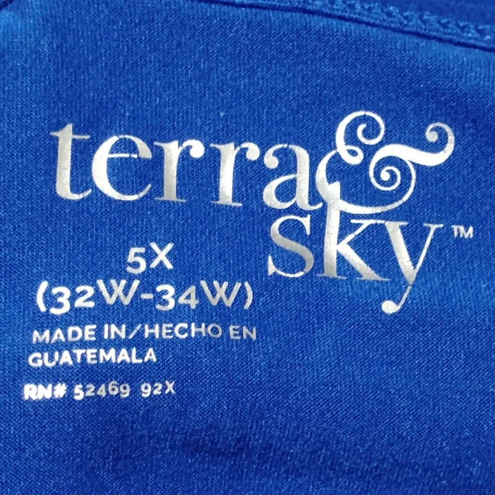 Terra & Sky 5X 32/34 Royal Blue Top - Picture 3 of 3